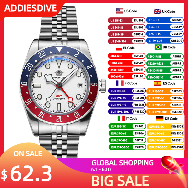 ADDIESDIVE 39mm Men's Quartz W - đánh giá và giá Anti Blue Light Film
