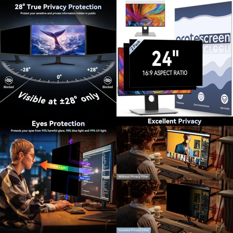 [2-Pack] 24 Inch Computer Priv - đánh giá và giá Privacy Filter 2Pack