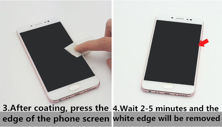 Tempered Glass White Edge Elim - đánh giá và giá Oleophobic Coating Spray
