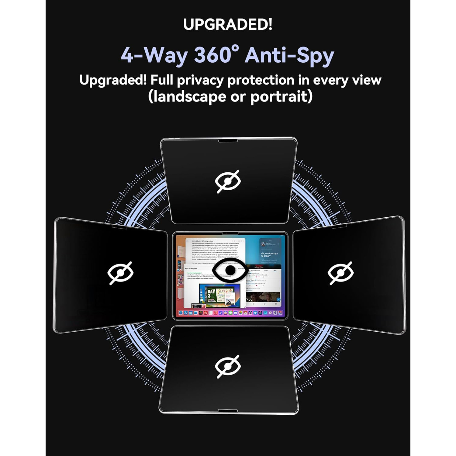 Protescreen 1PC 360° Privacy S - đánh giá và giá Privacy Filter 2Pack