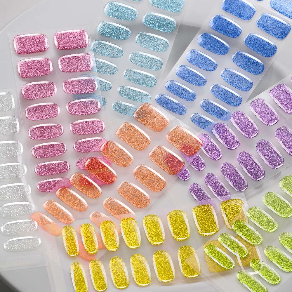 16Tips Colorful Glitter Semi C - đánh giá và giá Full Cover Adhesive