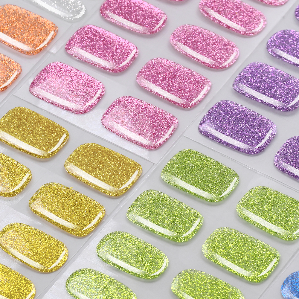 16Tips Colorful Glitter Semi C - đánh giá và giá Full Cover Adhesive