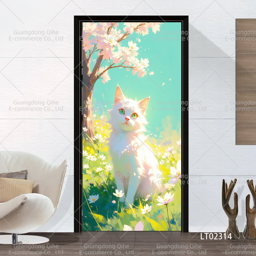 Tulip Cat Cherry Blossom Scene - đánh giá và giá Full Cover Adhesive