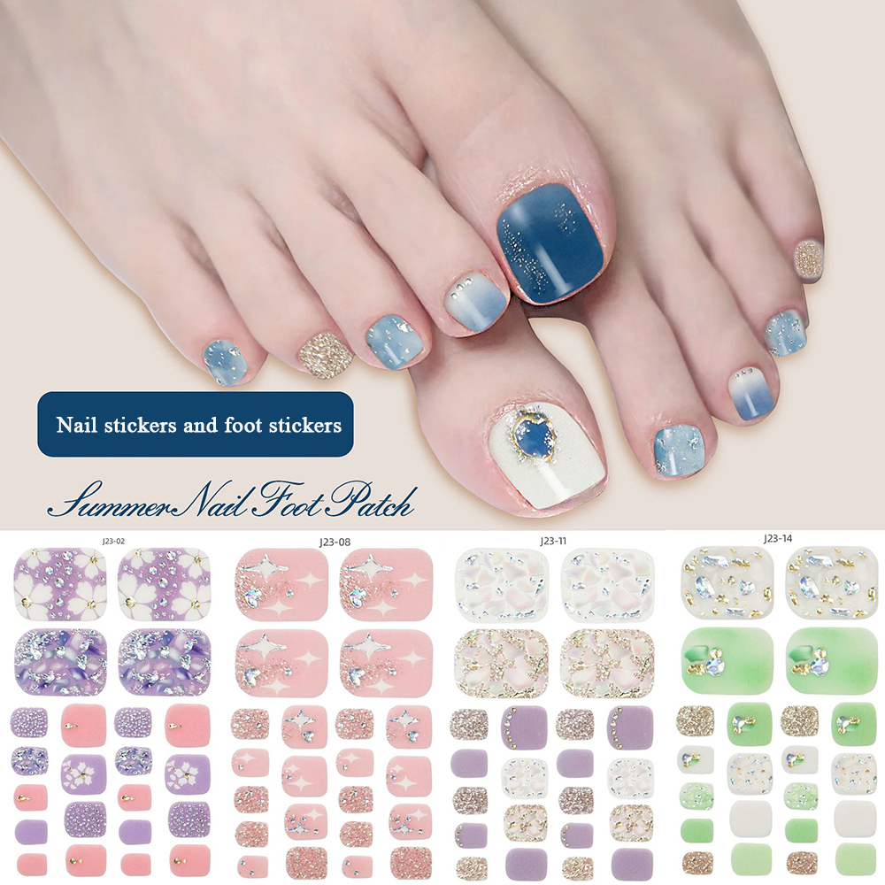 22tips/Sheet Toe Nail Stickers - đánh giá và giá Full Cover Adhesive