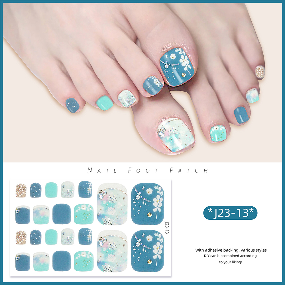 22tips/Sheet Toe Nail Stickers - đánh giá và giá Full Cover Adhesive