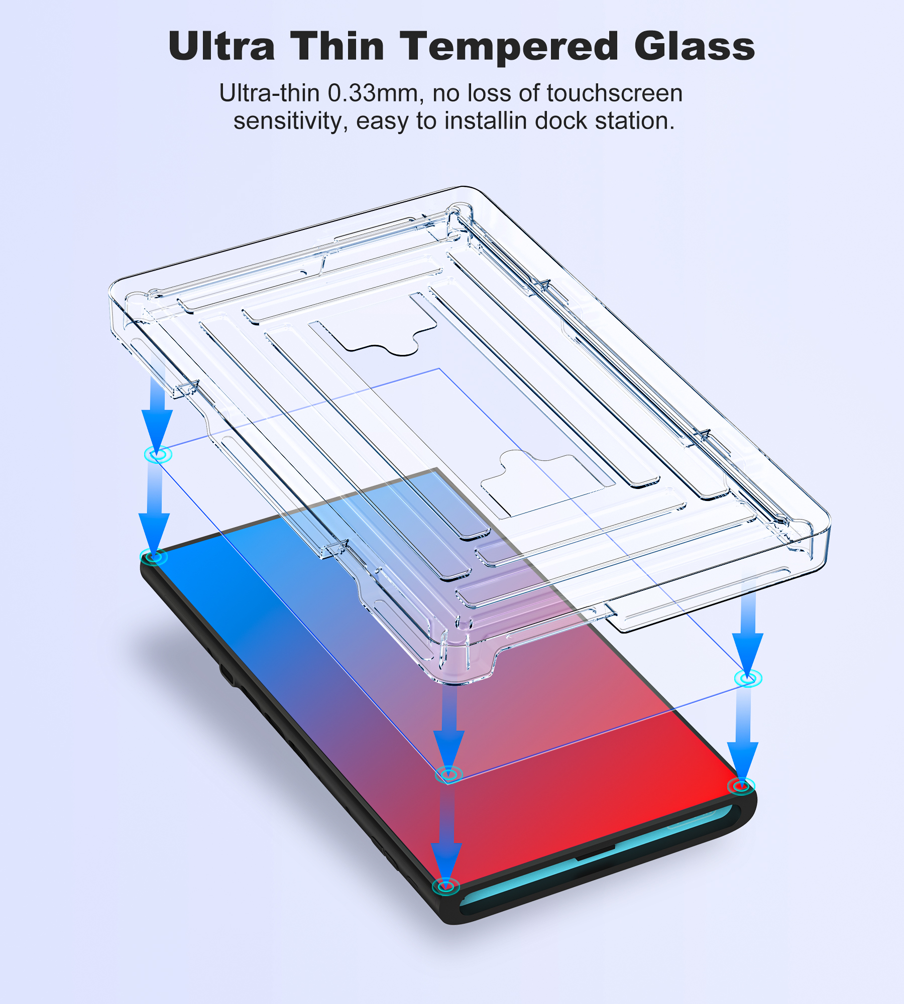 BEBONCOOL 2-Pack Tempered Glas - đánh giá và giá Screen Alignment Tool