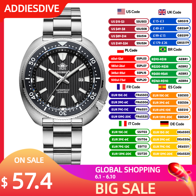 ADDIESDIVE New Men's Watches Q - đánh giá và giá Anti Blue Light Film