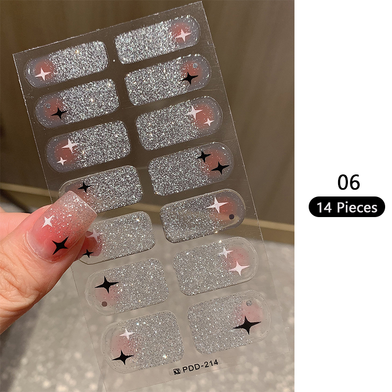Baking-free Pink Nail Stickers - đánh giá và giá Full Cover Adhesive