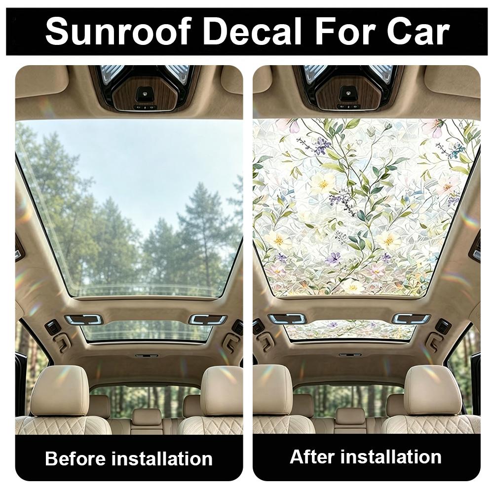 Floral Stained Glass Car Sunro - đánh giá và giá Privacy Screen Protector
