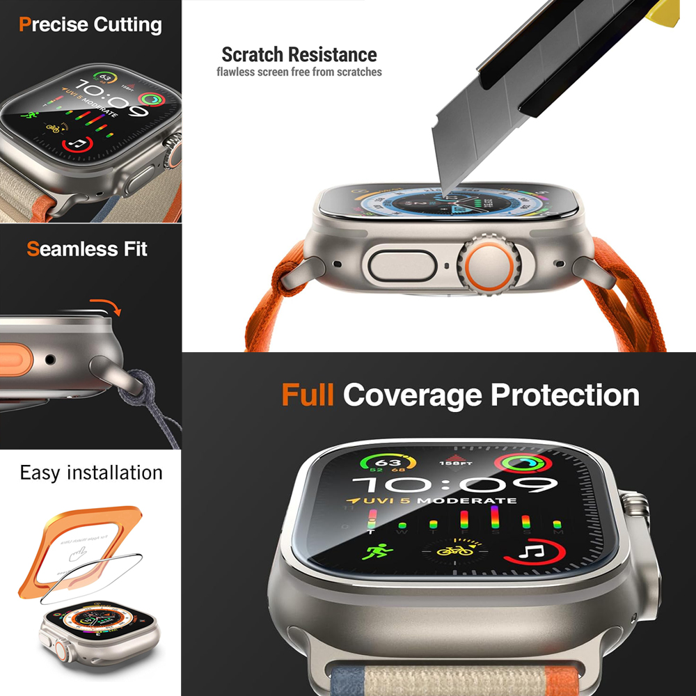 Tempered Glass For Apple Watch - đánh giá và giá Screen Alignment Tool