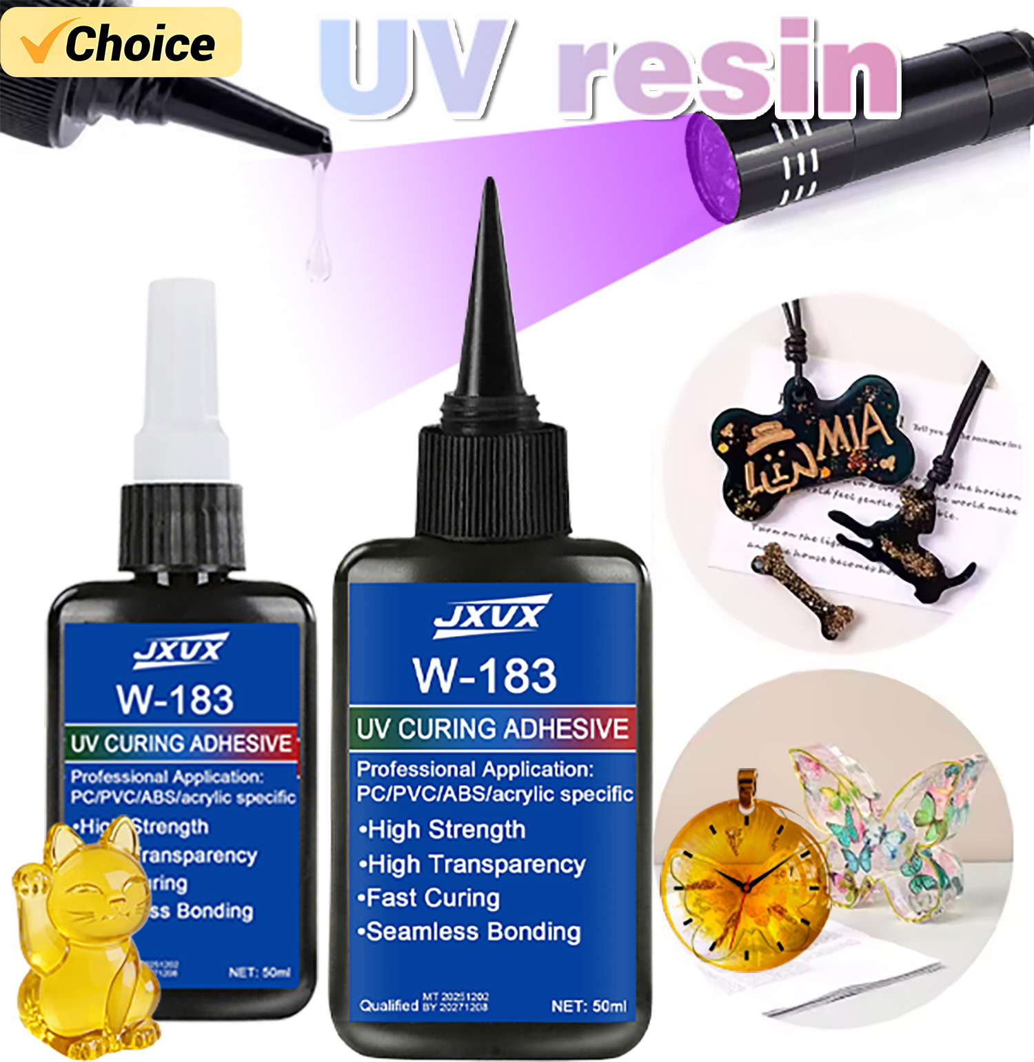 50ml Clear UV Resin Kit Hard T - đánh giá và giá Liquid Uv Glue Kit