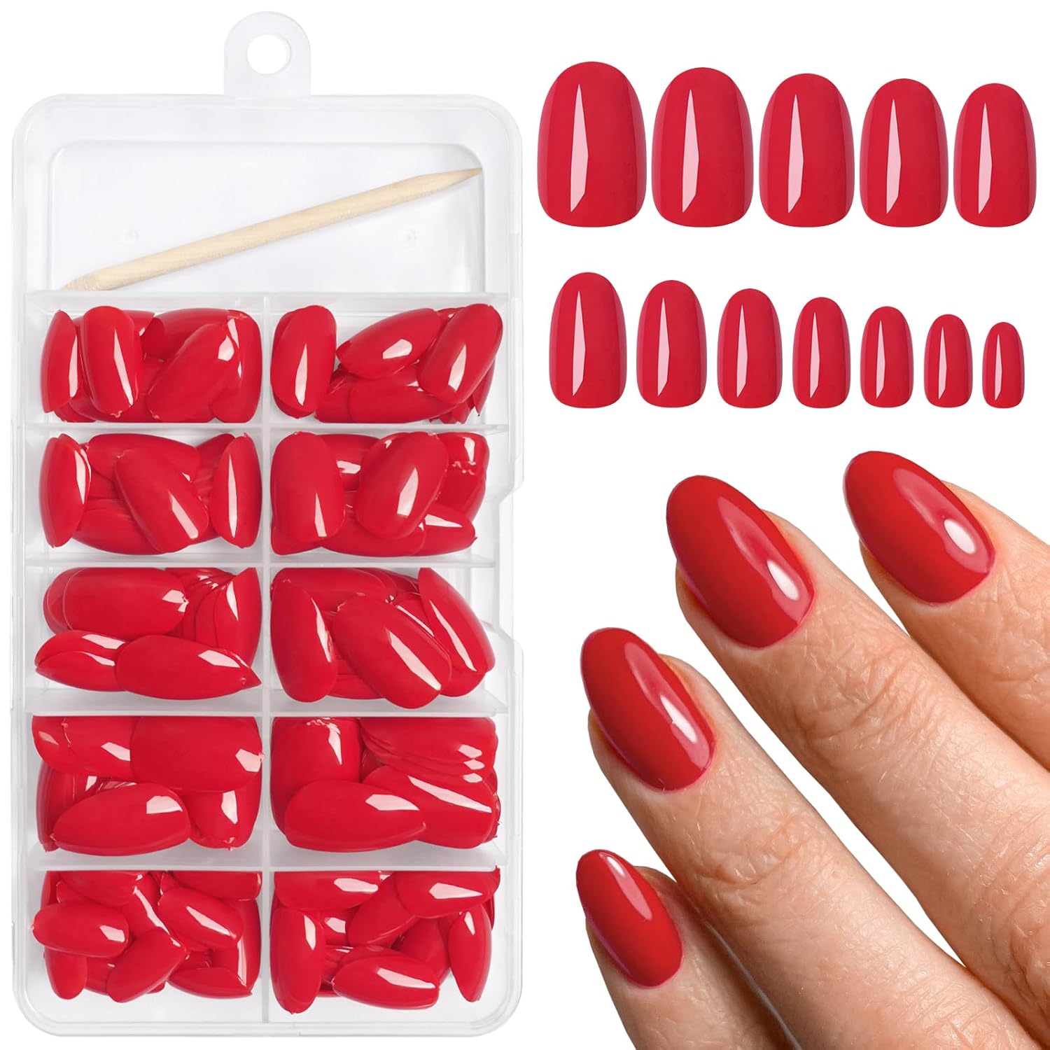 Oval Press on Nails Short Fake - đánh giá và giá Full Cover Adhesive