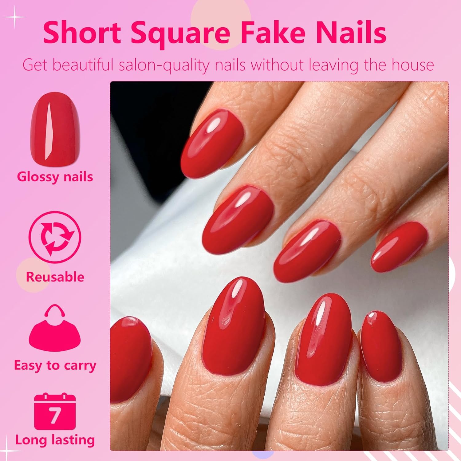 Oval Press on Nails Short Fake - đánh giá và giá Full Cover Adhesive