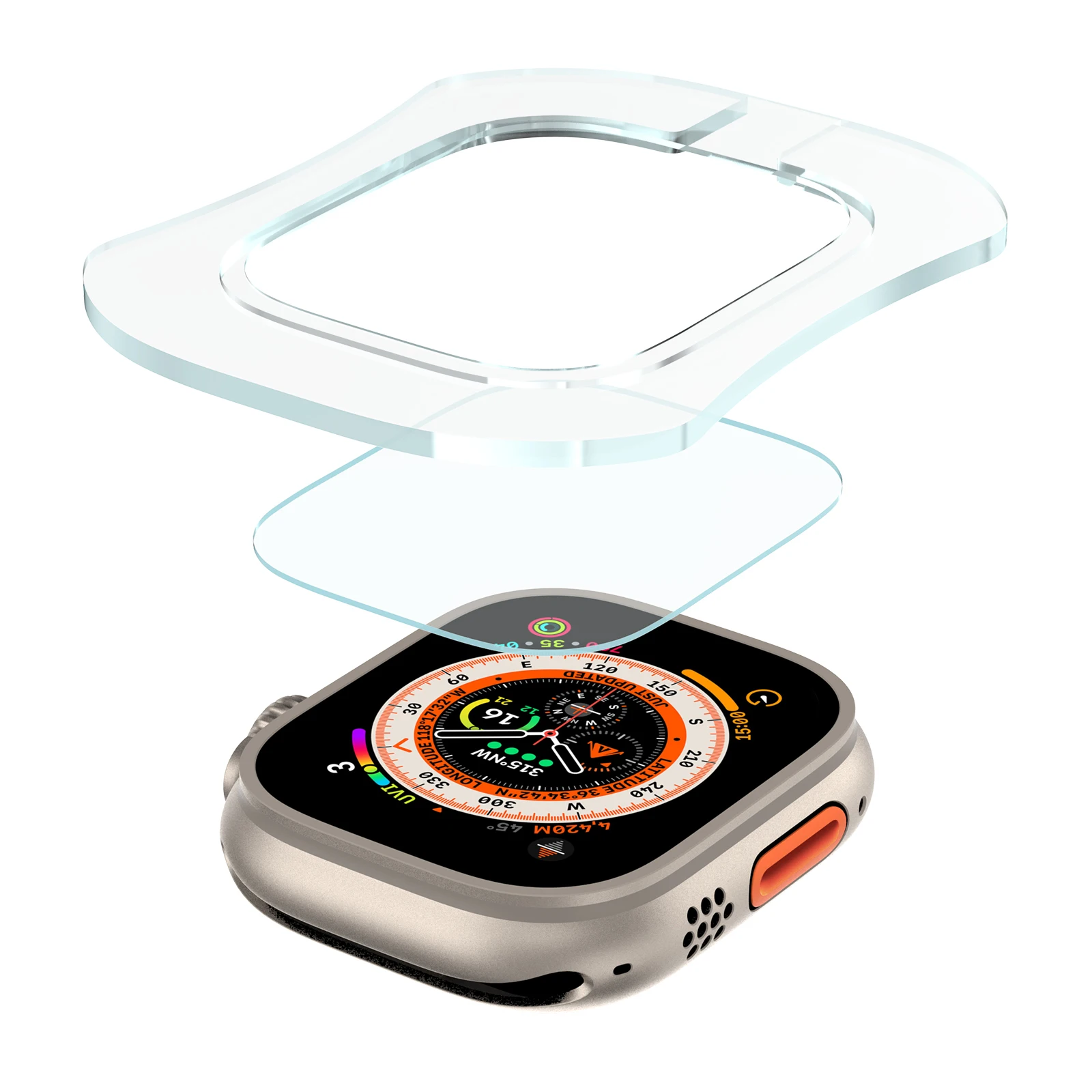 Tempered Glass for Apple Watch - đánh giá và giá Screen Alignment Tool