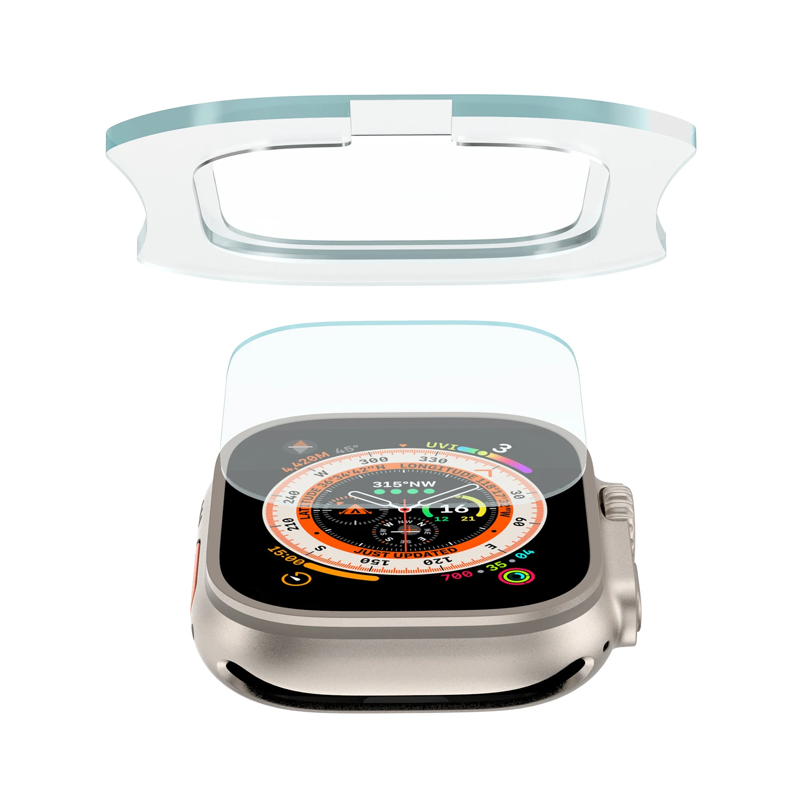 Tempered Glass for Apple Watch - đánh giá và giá Screen Alignment Tool