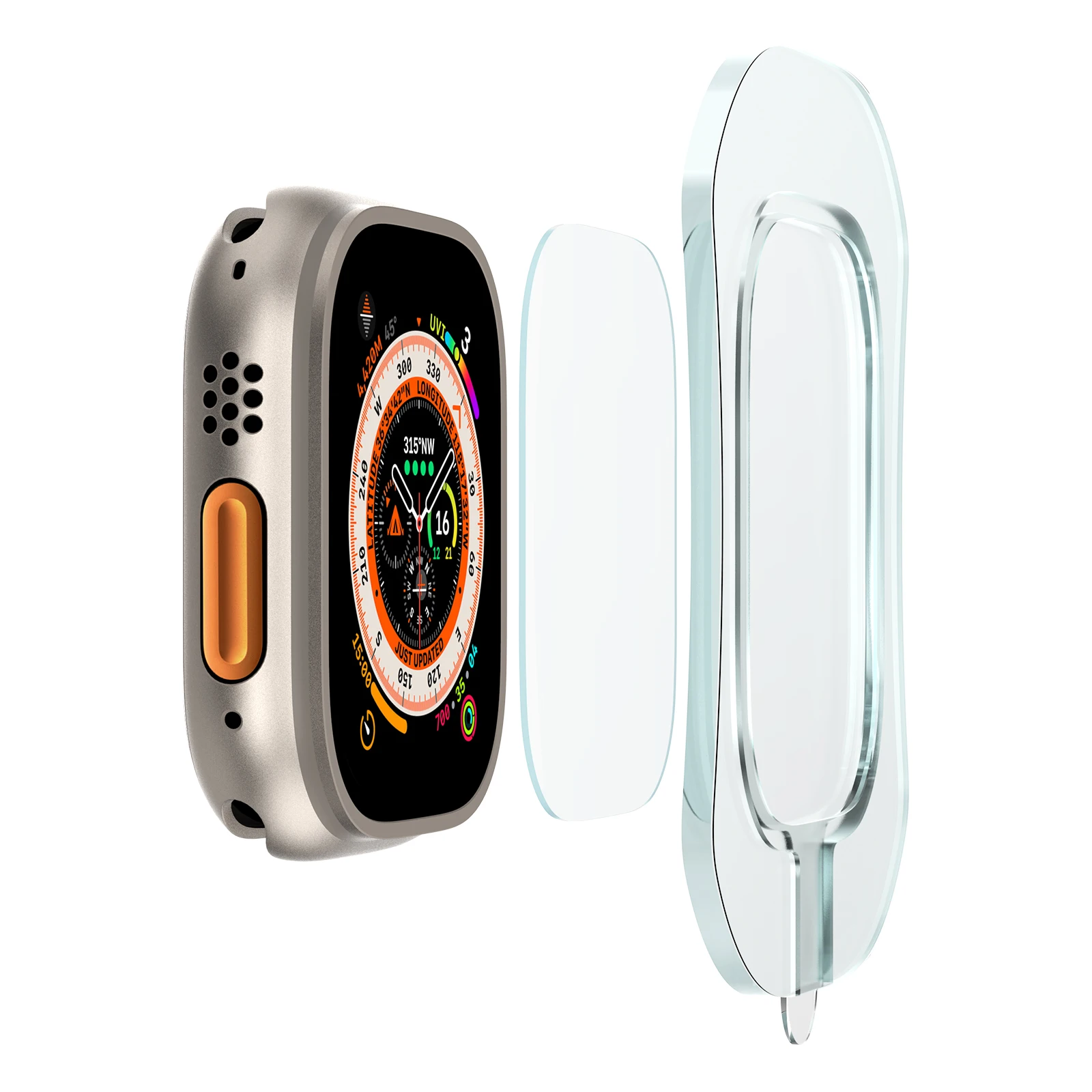 Tempered Glass for Apple Watch - đánh giá và giá Screen Alignment Tool